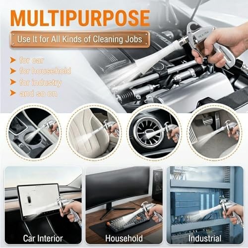 Tornado Detailing Car Cleaning Gun with Metal Nozzle | Interior Drying Air Gun |