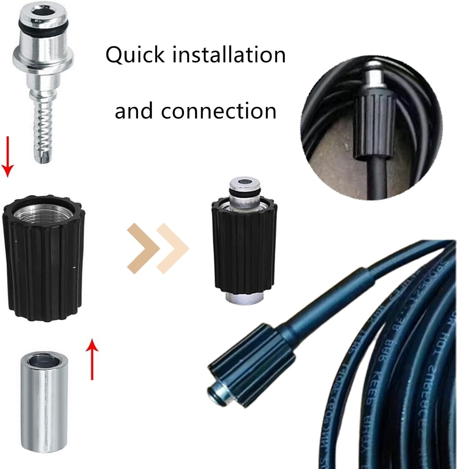 High Pressure Washer Hose Repair Kit, Hose Washers Insert Fittings Car Washer…