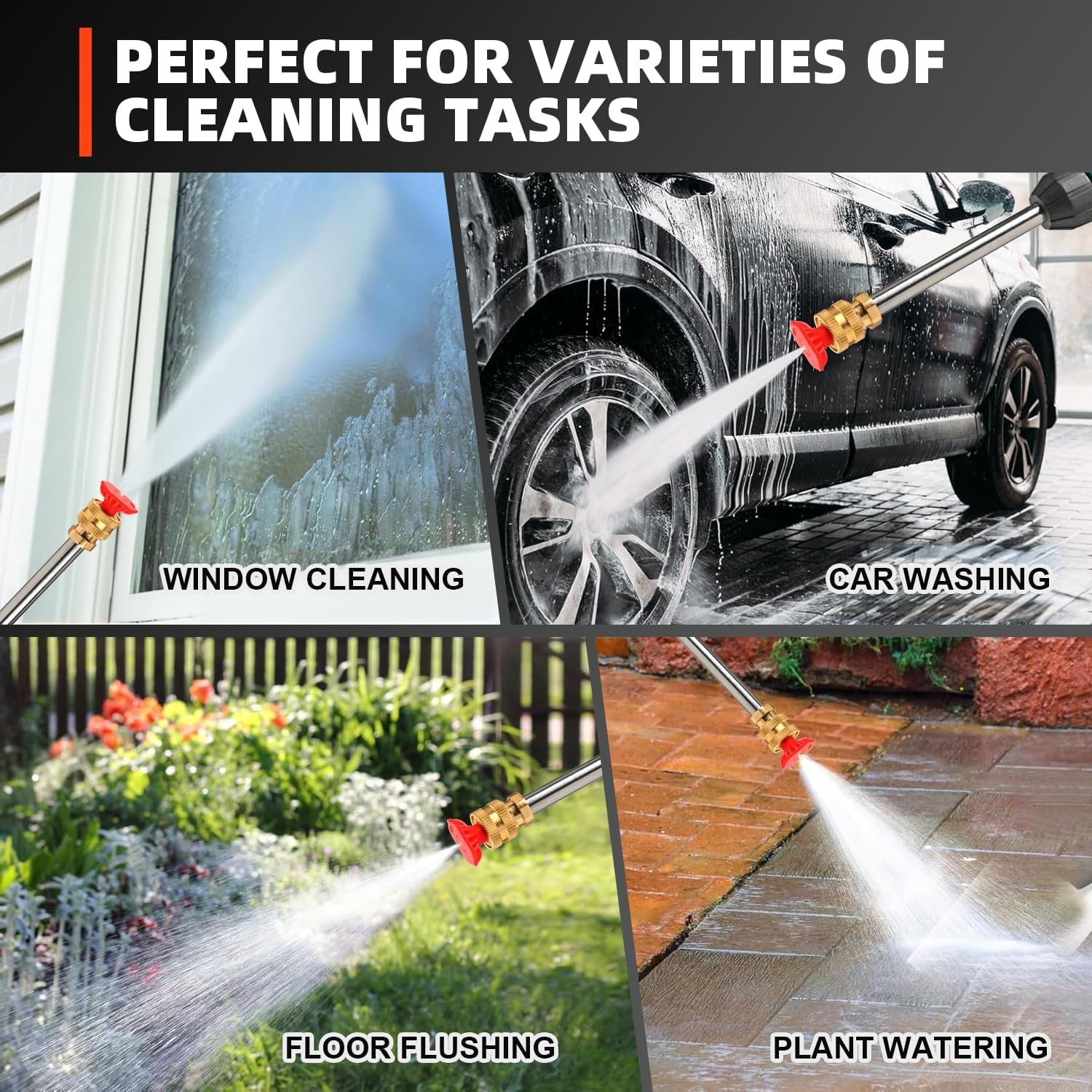 260W Cordless Electric High Pressure Water Spray Gun Portable Car Washer Cleaner