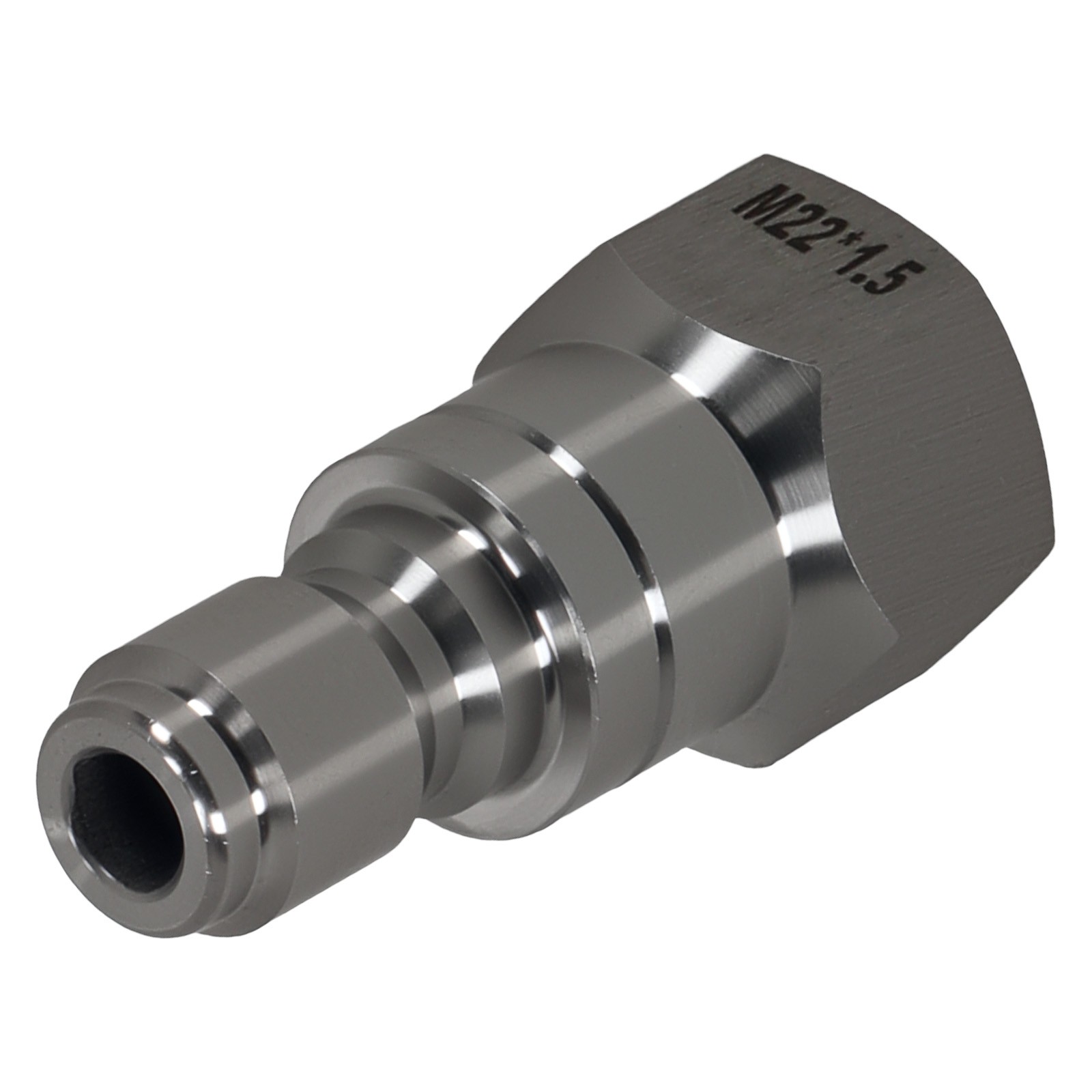 High Pressure M22 Female to 3/8″ Quick Connect Swivel Adapter Stainless Steel