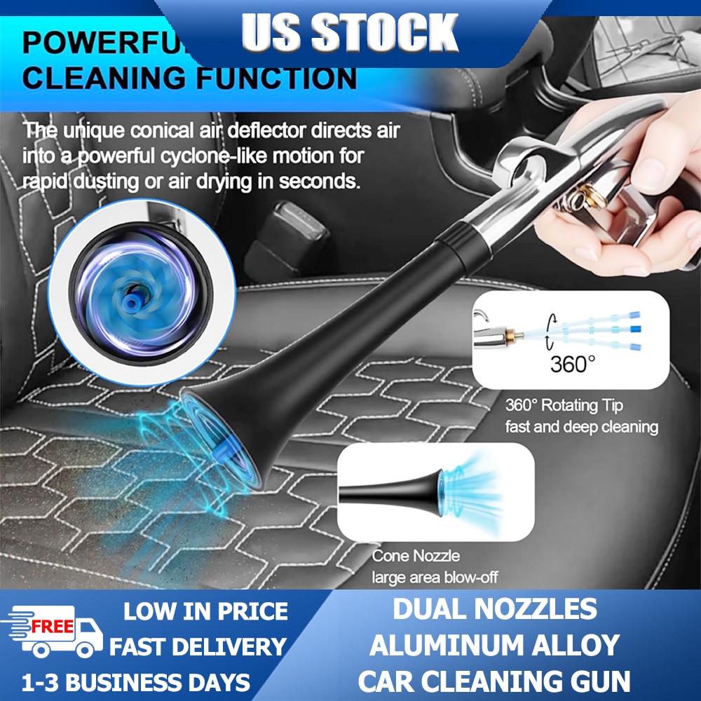 Hewworth High Pressure Car Cleaning Gun For Carpet & Interior Dust Removal US