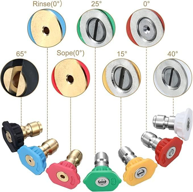 8 Pack 7 Angles Pressure Washer Pivoting Coupler Attachment Accessories Kit