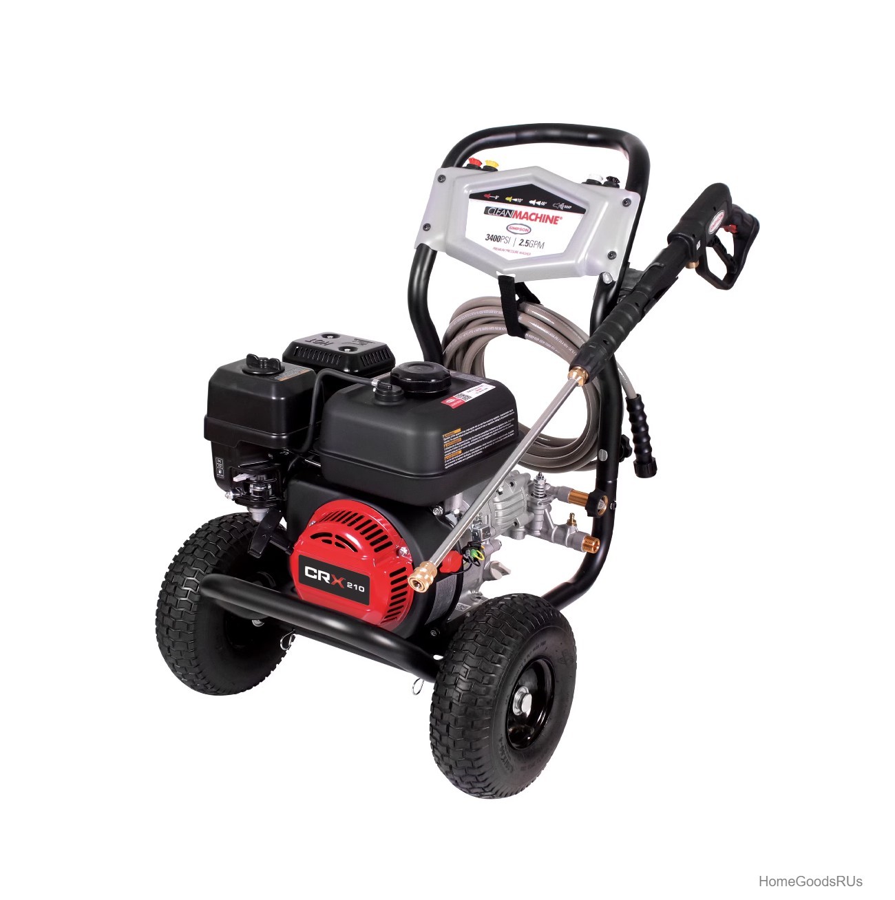 Gas Pressure Washer 3400 PSI 2.5 GPM Axial Cam Pump Compact Steel Frame