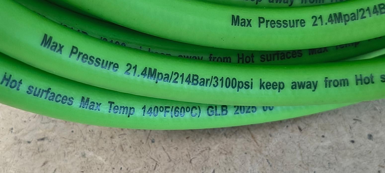 Greenworks 40 ft. Pressure Washer Hose Max 3100 PSI Model GPW1200K 1200 PSI