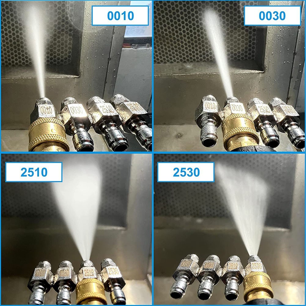 Pressure Washer Nozzle Kit 4 Way Tip Holder 1/4 Inch Quick Connect Soft Wash