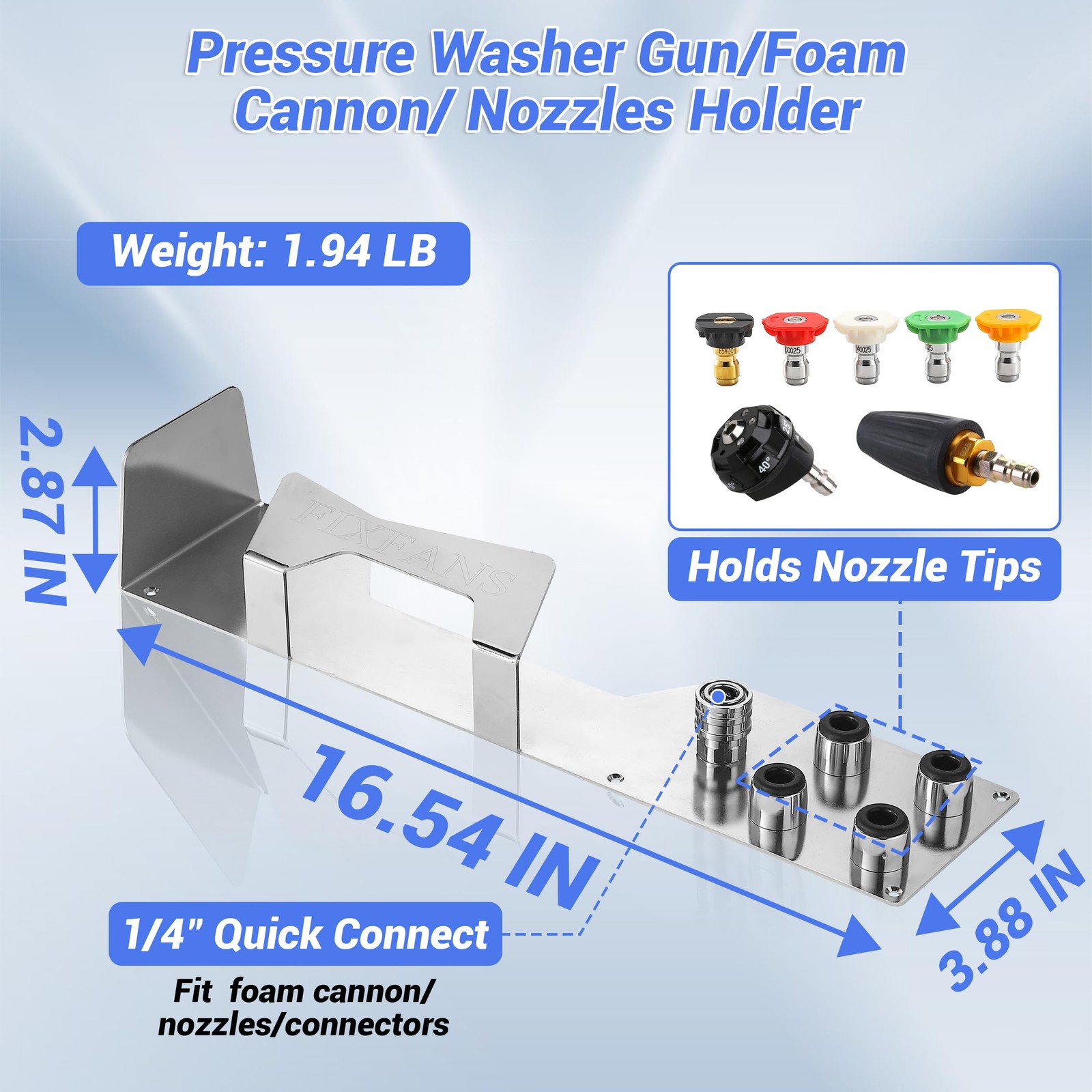 Pressure Washer Gun Holder, Power Washer Snow Foam Lance Holder Tool Organize…
