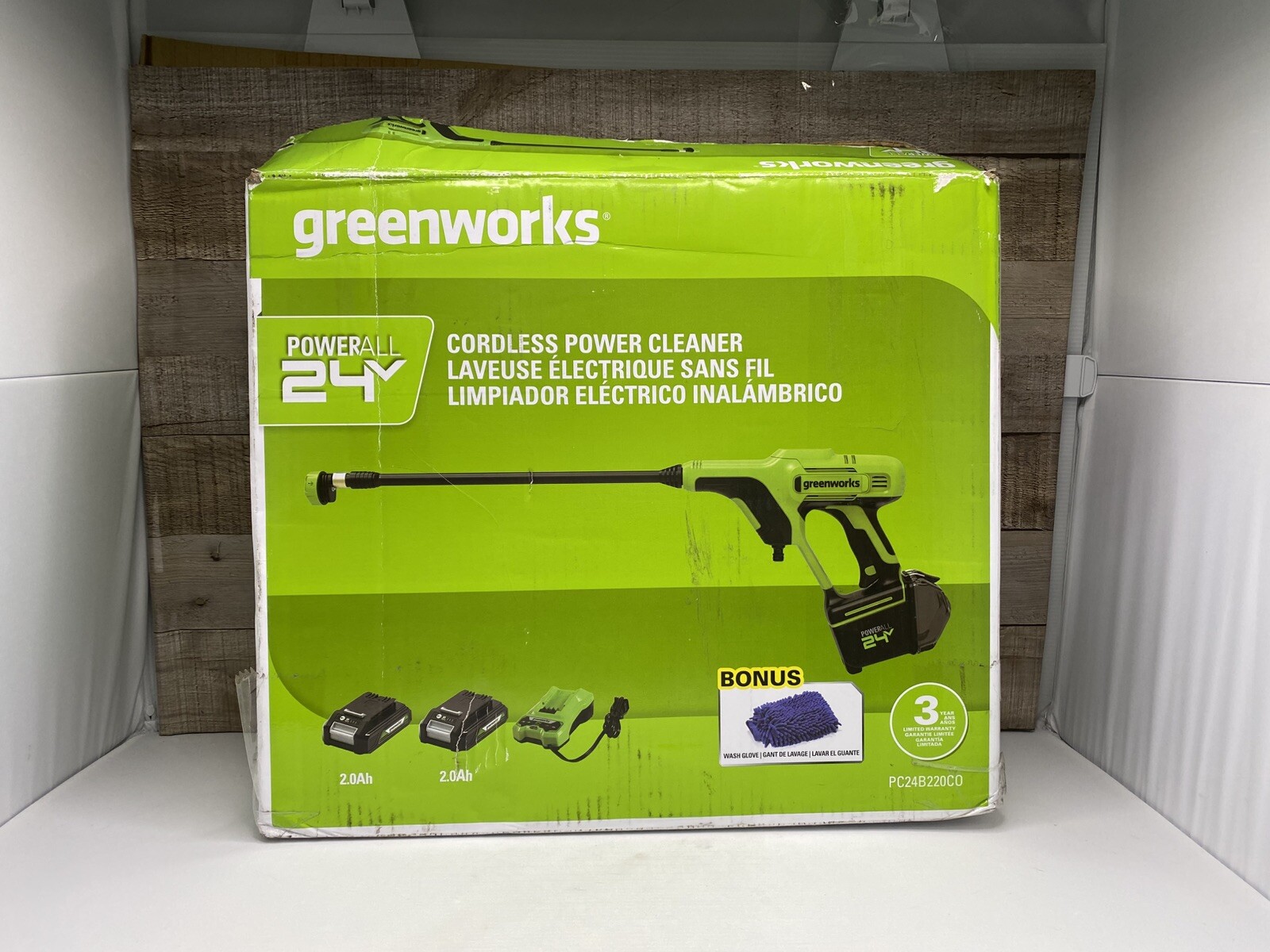 Greenworks 24V 600 PSI Pressure Washer Cordless Power Cleaner w/ (2) Batteries