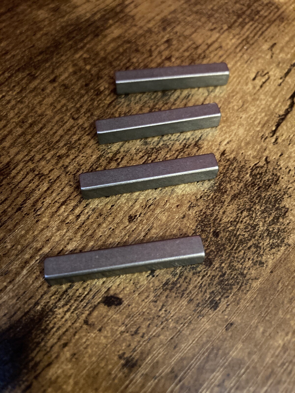 (Qty 4) 3/16” KEY STOCK KEY WAY woodruff 1.25” long square