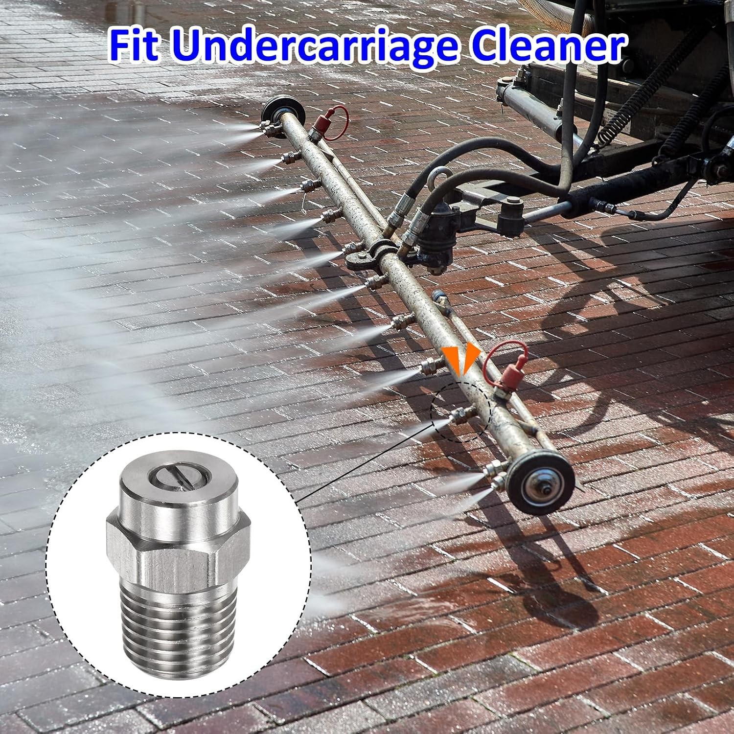 15 Degree 1/4″ NPT Male Thread Surface Cleaner Tips for Pressure Washer