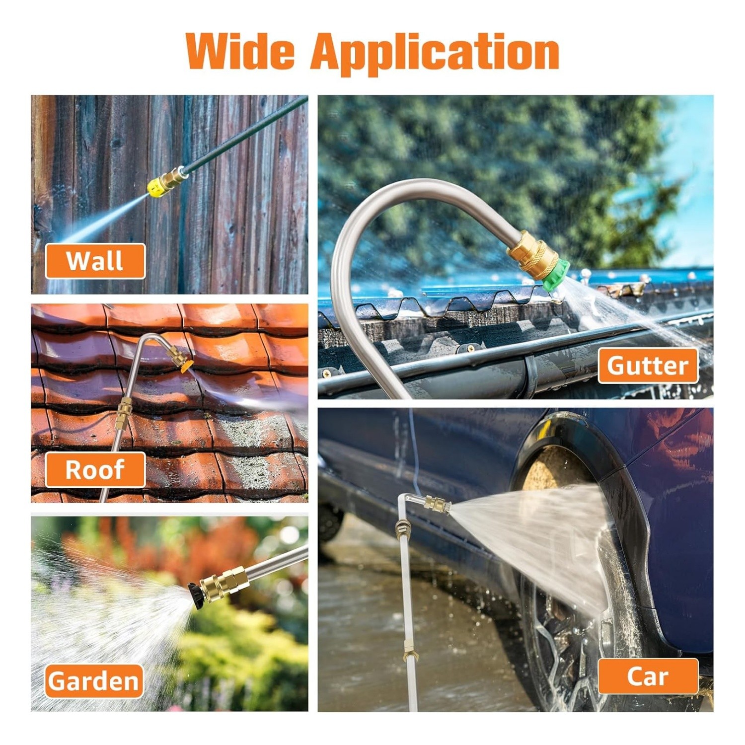 Gutter Cleaning Tool Extension Wand Lance Rod High Pressure Washer Roof Cleaner
