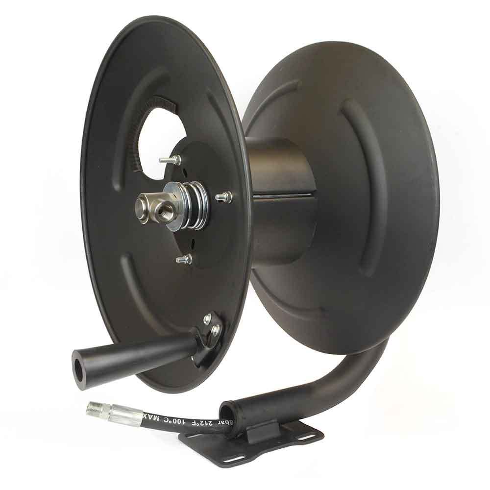 Interstate Pneumatics PW7190 3/8 Inch x 100′ Steel Hose Reel with Swivel Fitting