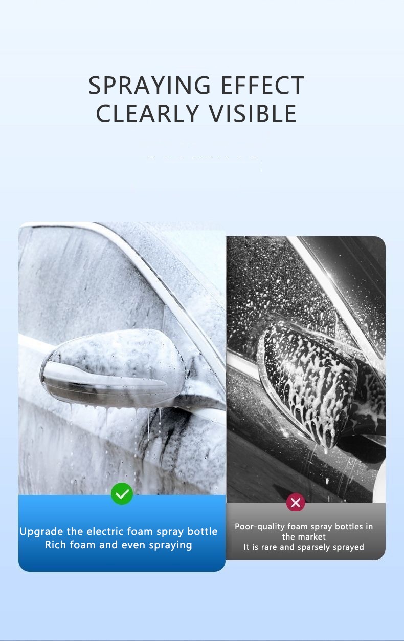 Electric Car Foam Sprayer Foam Sprayer for Car Wash with USB Rechargeable 52WY