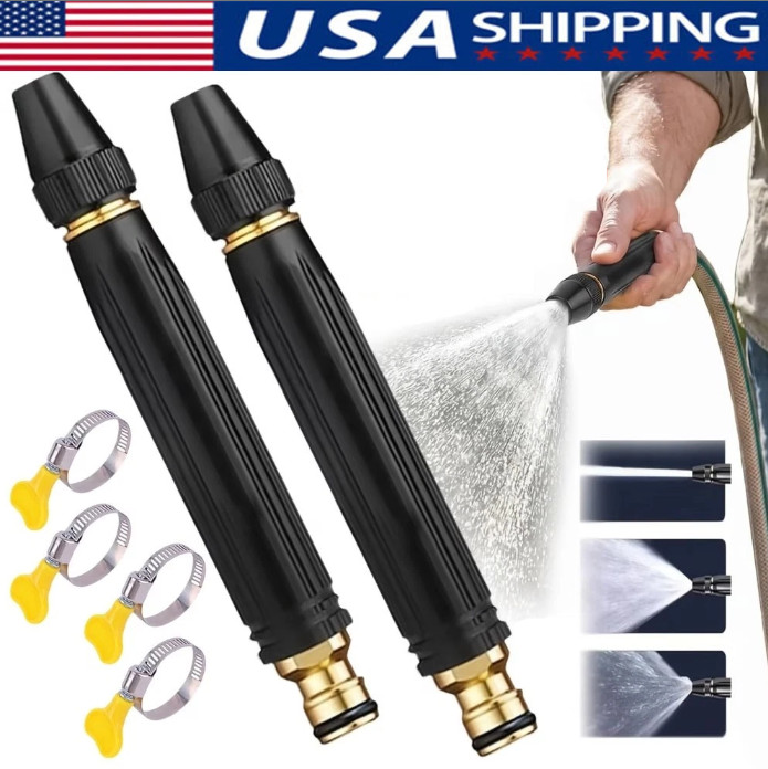 High Pressure Hose Nozzle Water Gun for Car Wash Garden Pressure Booster 2Pack