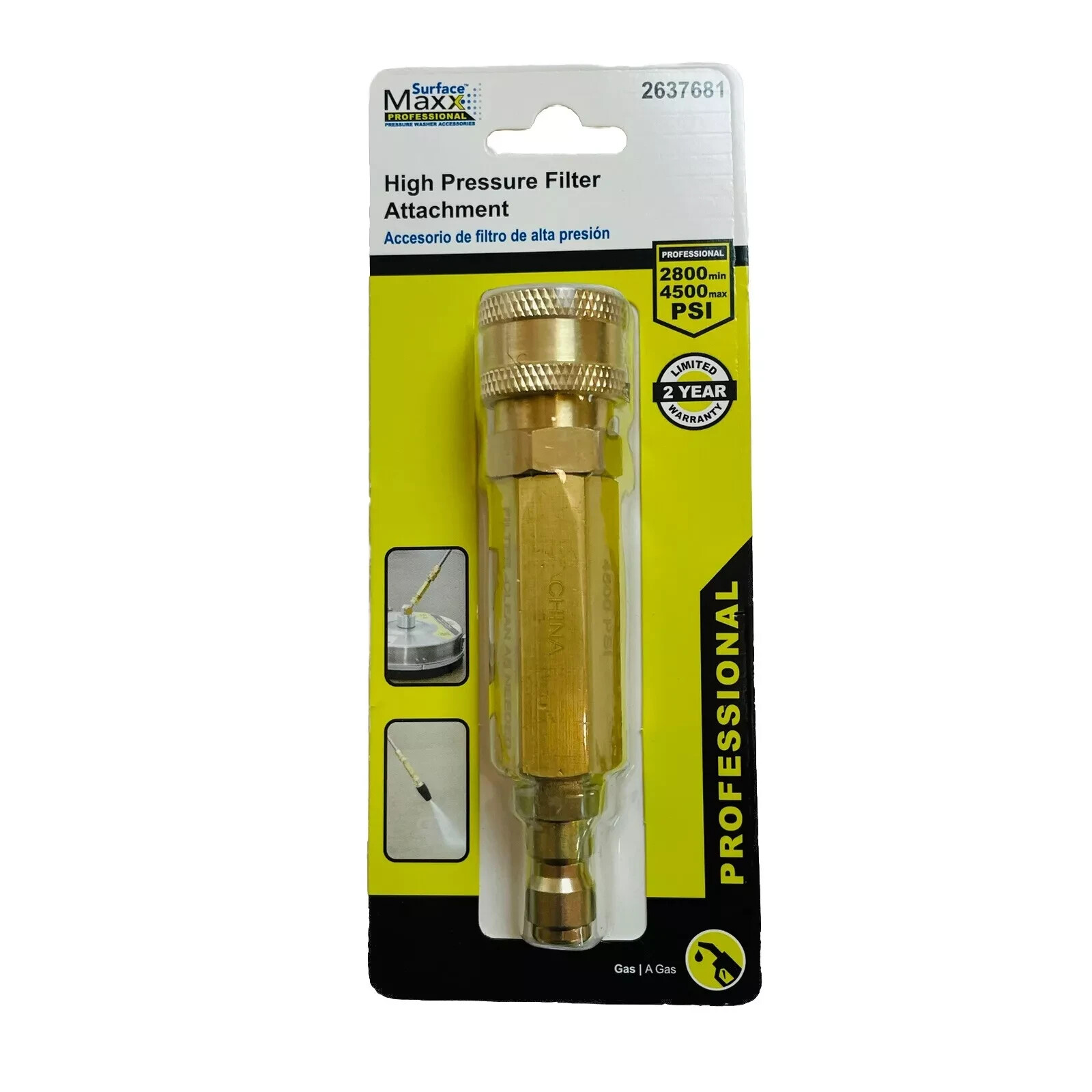 Surface Maxx High Pressure Filter Attachment Gas Professional NEW NIP
