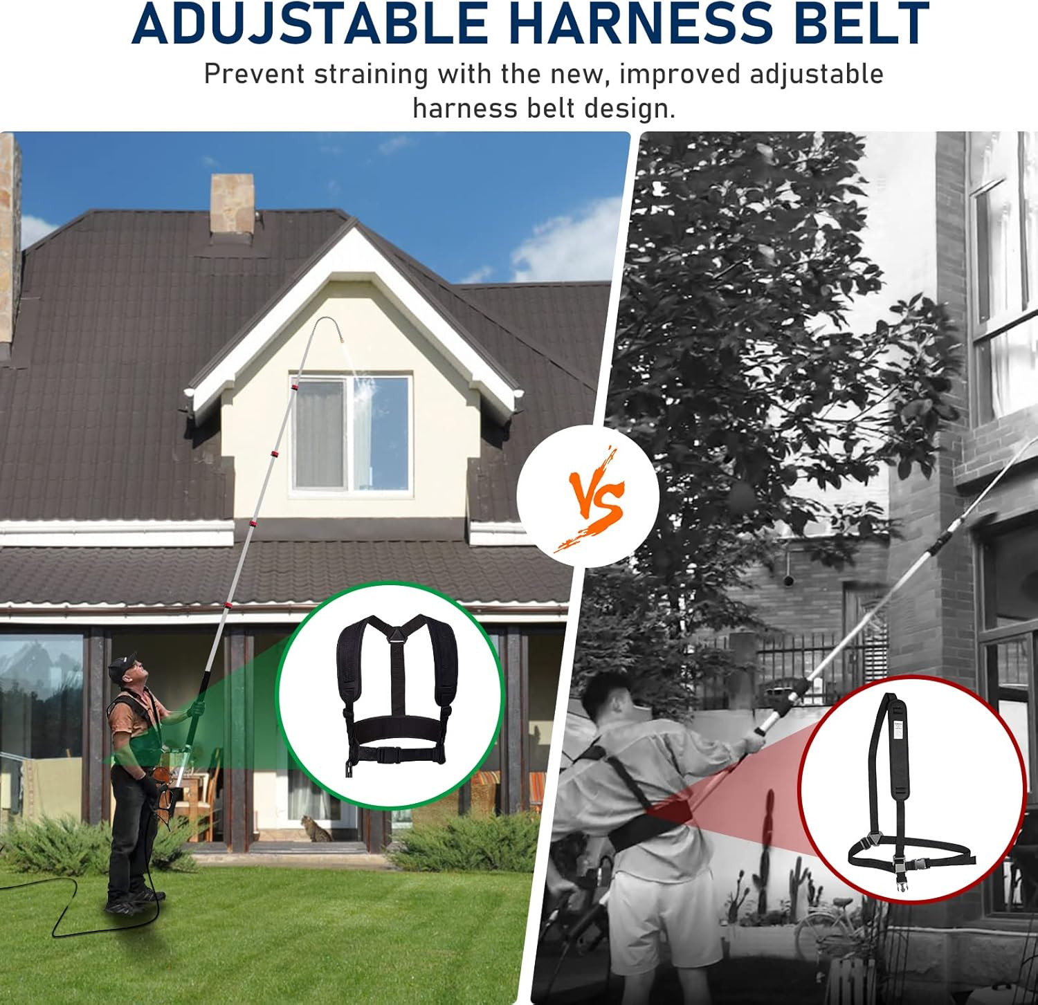 Pressure Washer Extension Wand 24FT, Gutter Cleaning Tools from the Ground with