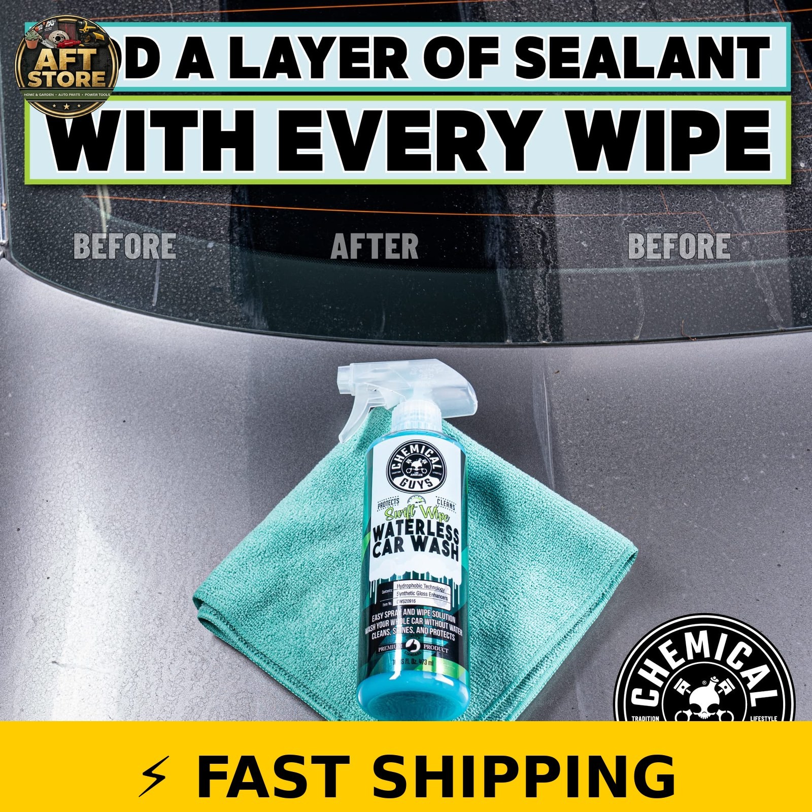 Chemical Guys Swift Wipe Waterless Car Wash Spray – 16 oz