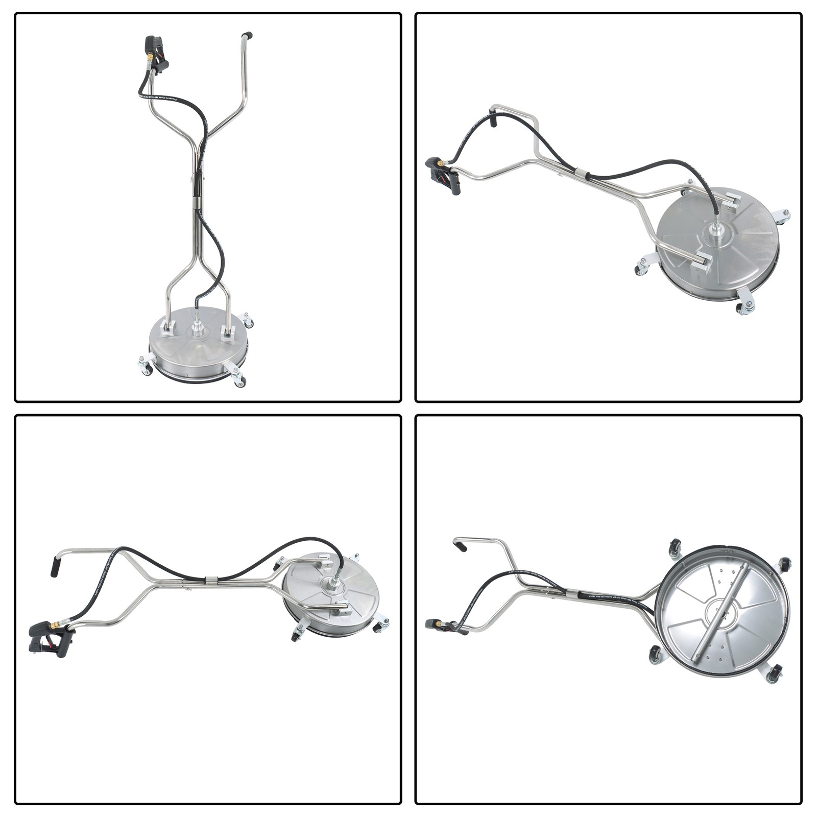 18Inch Pressure Washer Surface Cleaner W/ Handles & Wheels Quick Connect
