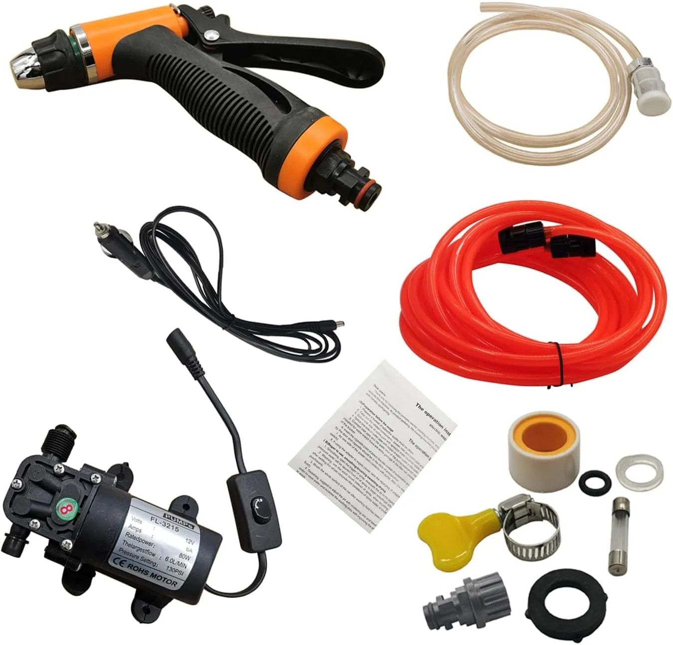 Universal 12V Portable Car Washer Gun High Pressure Car Cleaner Electric Water P