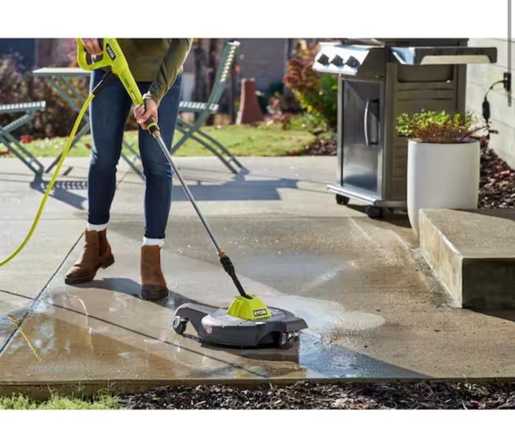 RYOBI 12 in. 3100 PSI Electric Pressure Washer Surface Cleaner w/ Caster Wheels
