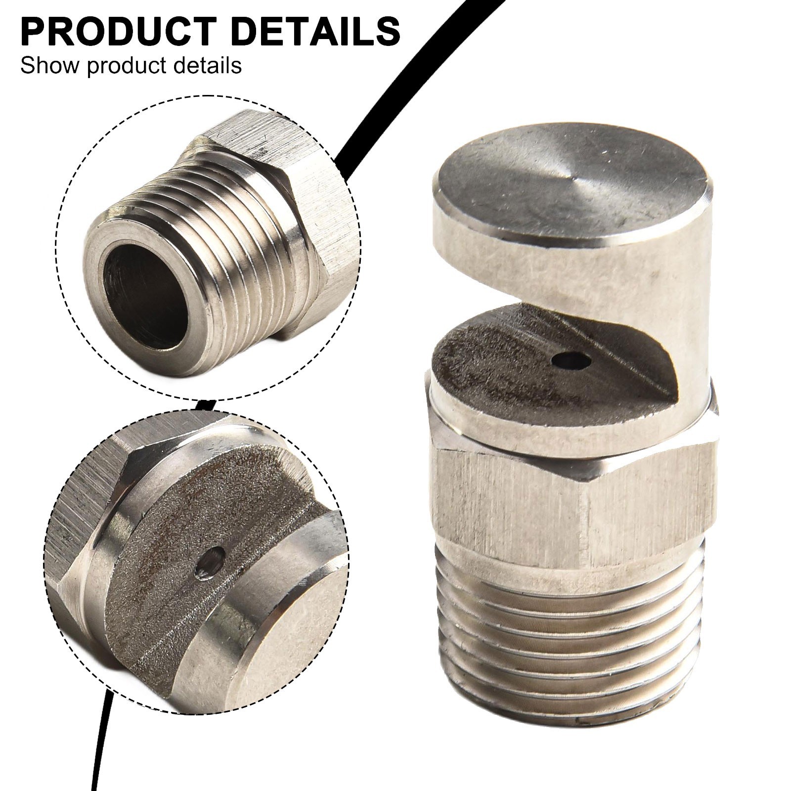 Boomless Nozzle with Stainless Steel Deflector Wide Spray Width for Large Areas