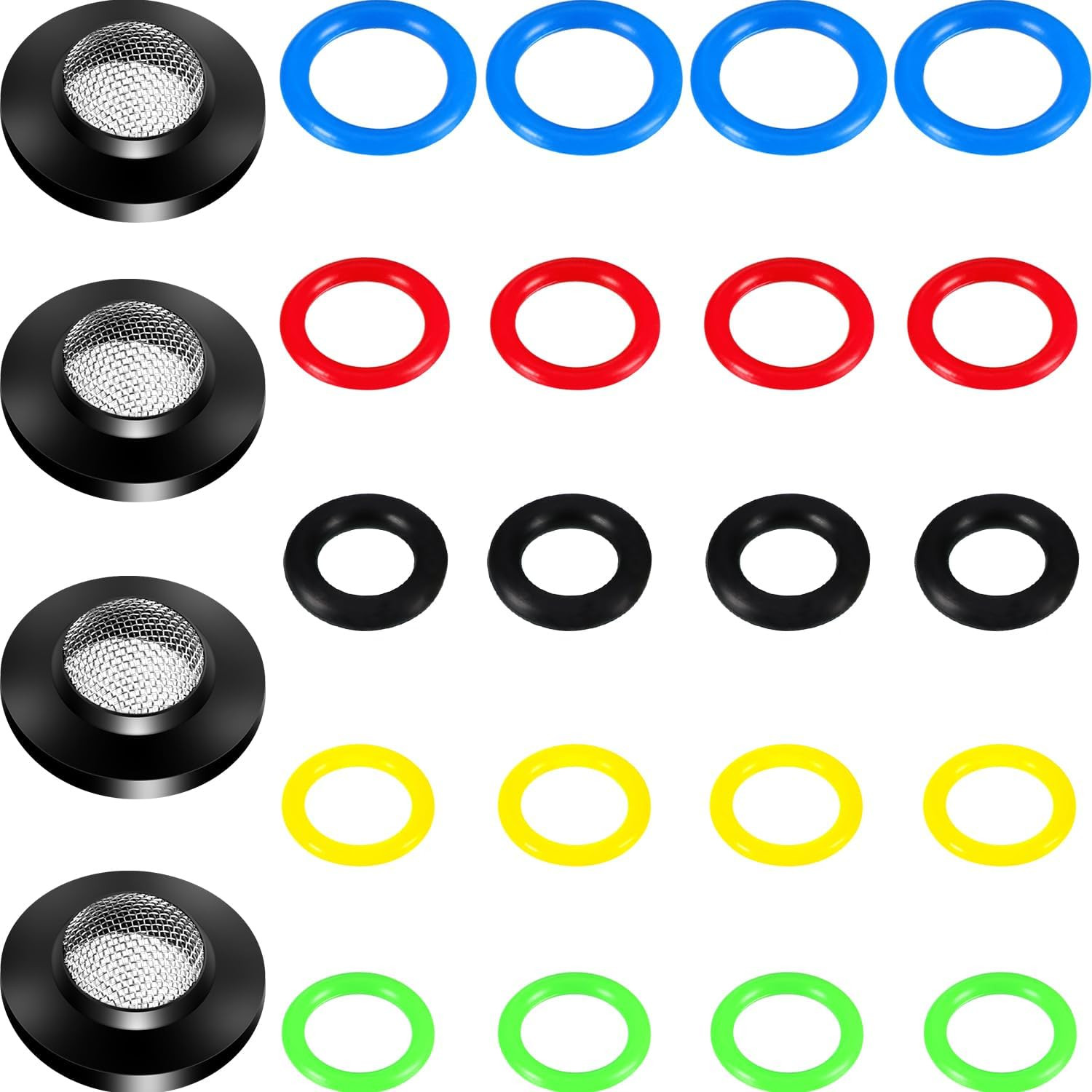 24 Pack O-Ring Power Pressure Washer Kit 6 Sizes for Power Pressure Washers, Pum