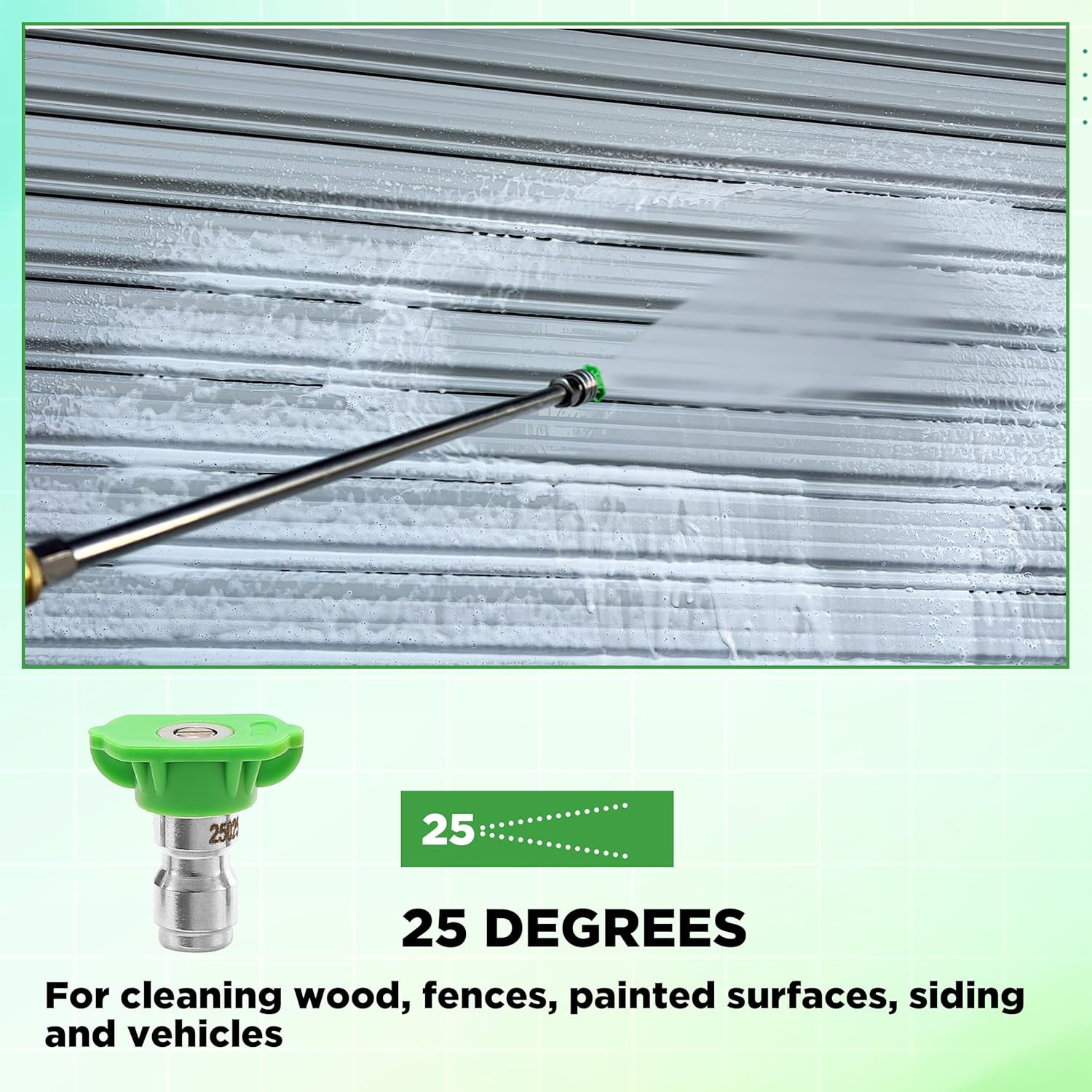 Pressure Washer Tips, 25 Degree Green Power Washer Nozzle Tips, Pressure Washer