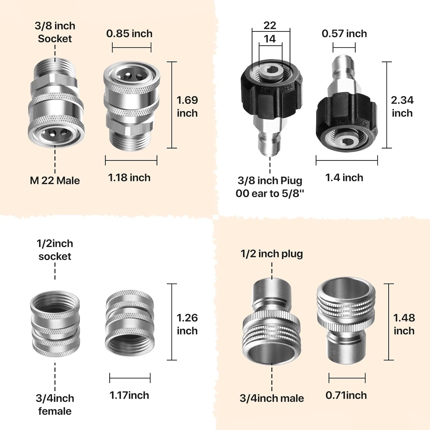 High-Quality Stainless Steel Quick Connect Swivel Set