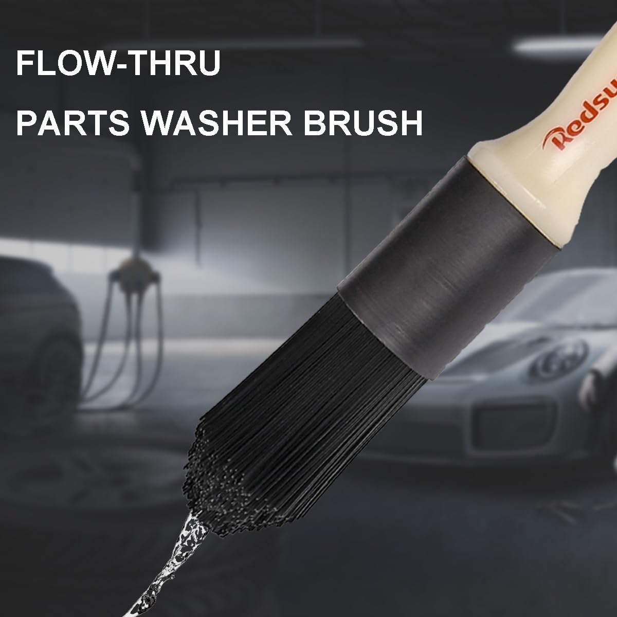 Flow-Thru Parts Washer Brush Parts Cleaning Brush(3.6 Ounce,10.62 Inch) with 28