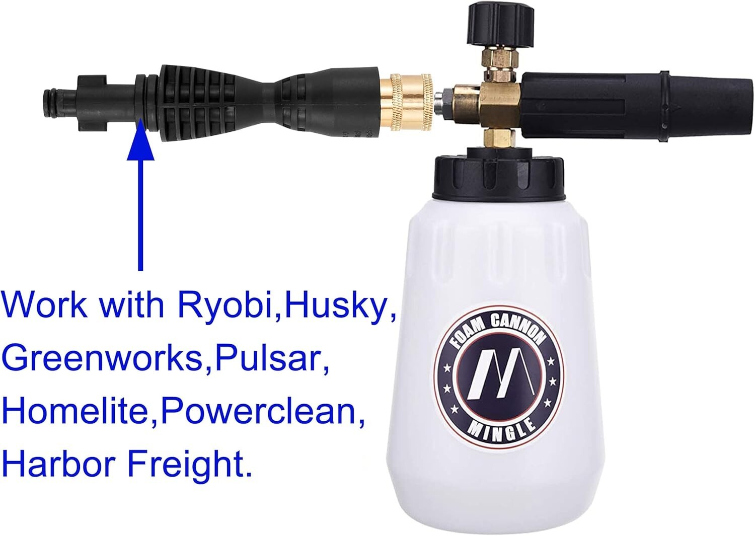 Pressure Washer Gun Adapter Foam Cannon Replacement Parts For Portland Ryobi