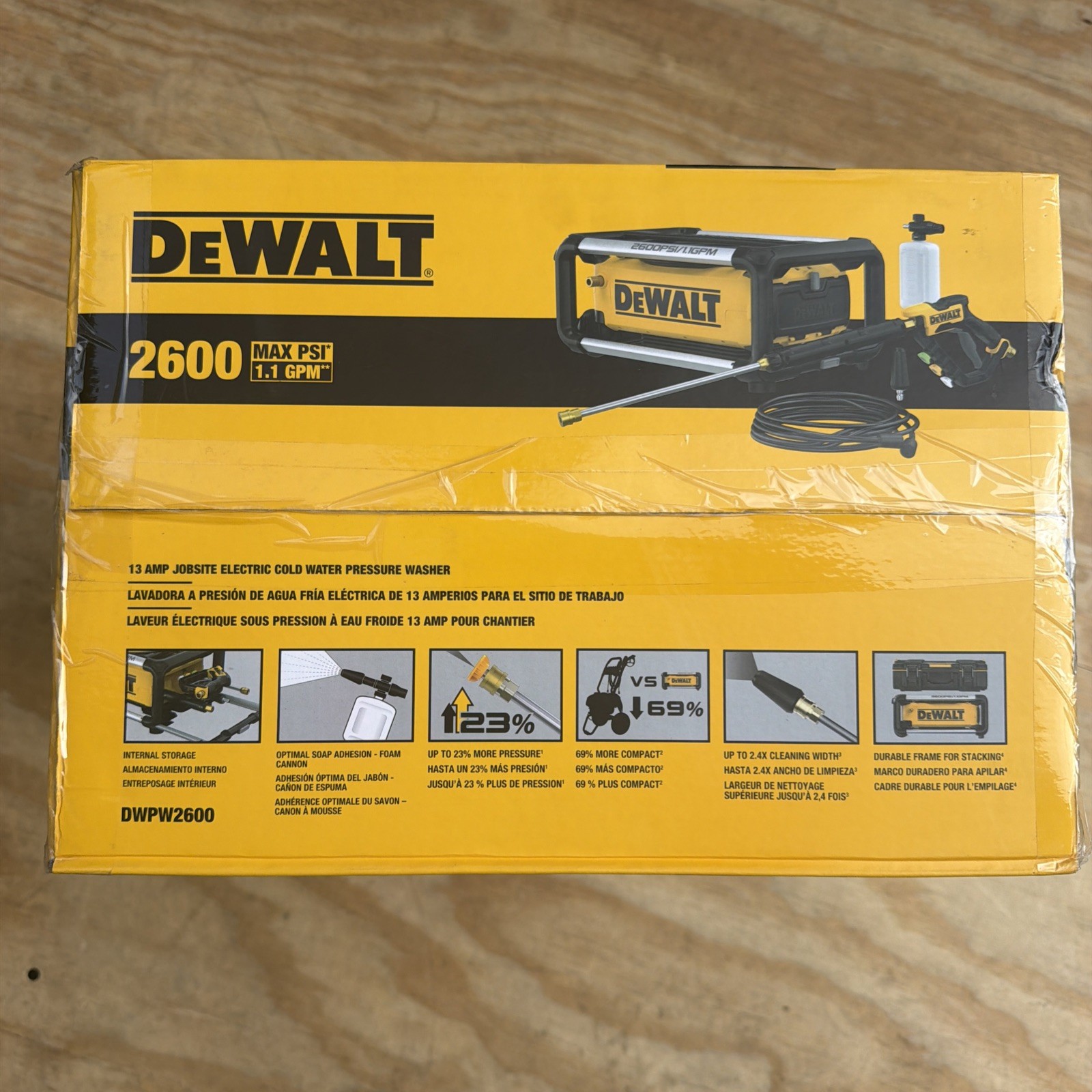 DEWALT 2600 PSI 1.1 GPM Cold Water Electric Pressure Washer