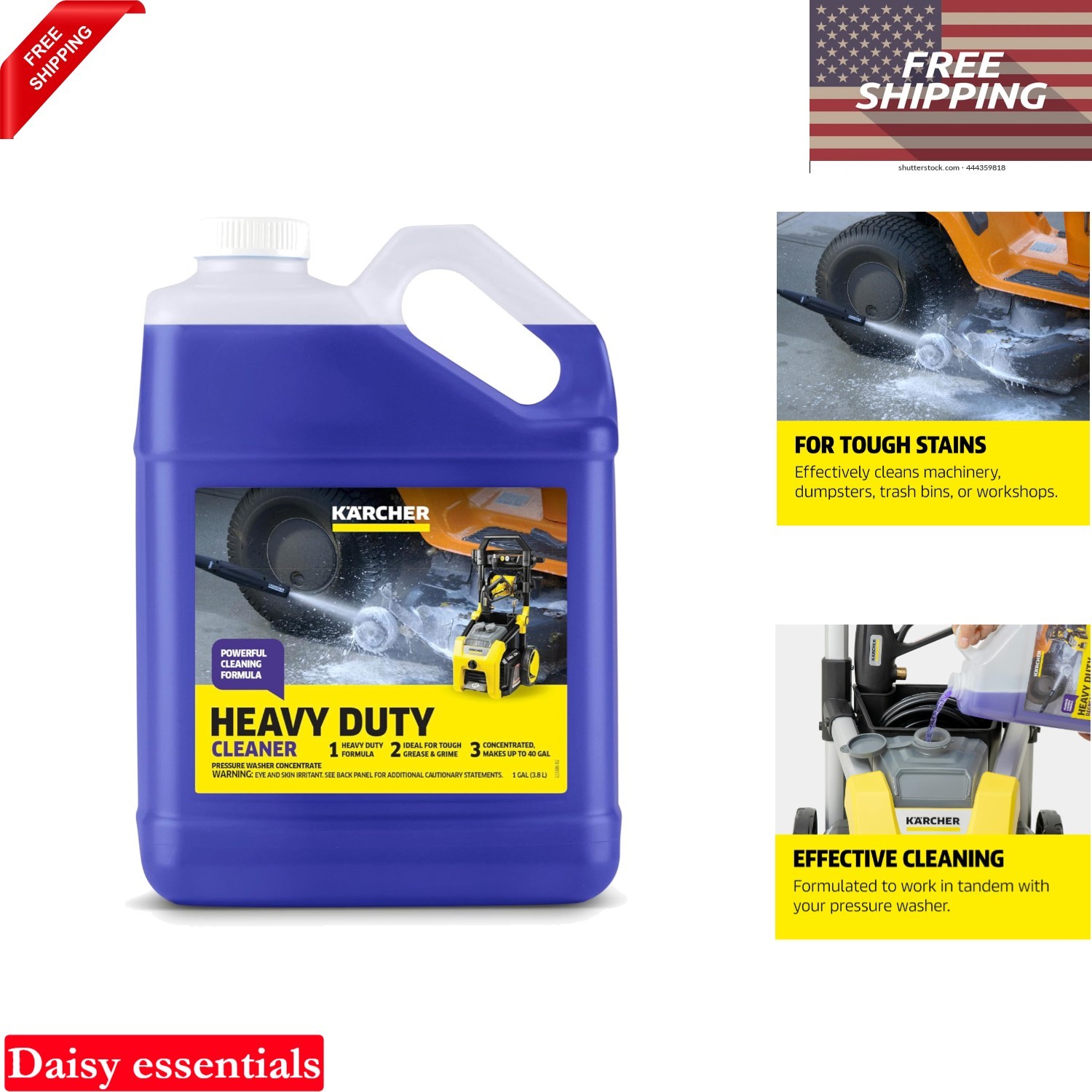 Heavy Duty Degreaser Cleaner for Pressure Washers Removes Grease Dirt Grime 4…