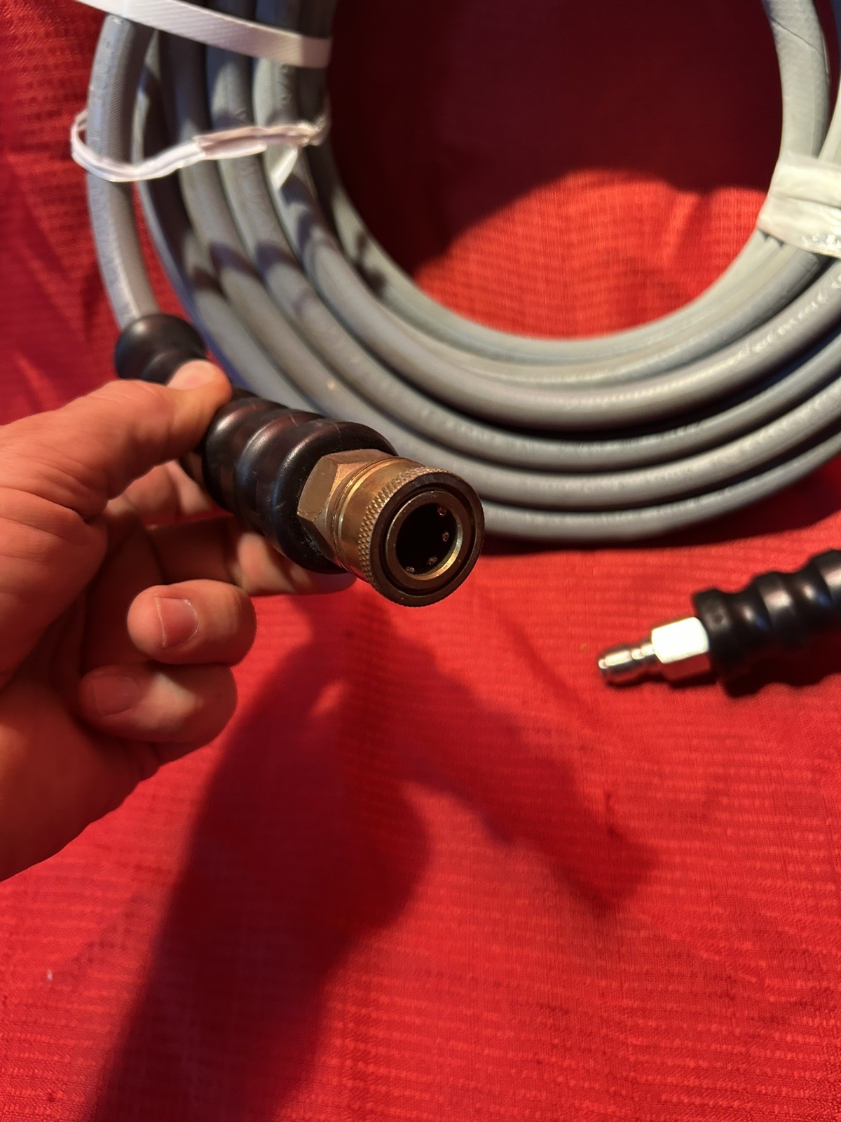 SEMPERJET PRESSURE WASHER Hose, W/QUICK CONNECTS, Gray, 3/8″, 50 Ft. 4200psi
