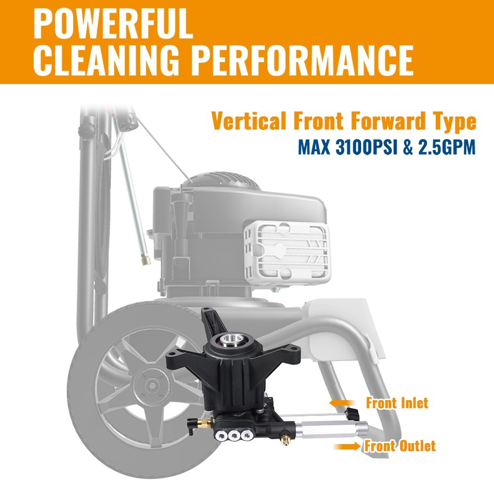 YAMATIC 7/8″ Shaft Vertical Pressure Washer Pump 3100 PSI Replacement Pump