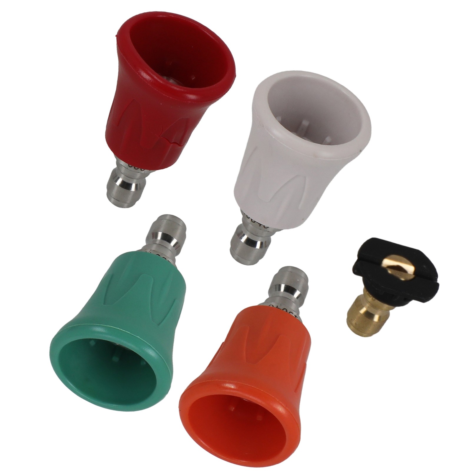 5PCS Pressure Washer Nozzle Set w/ Guard Splash Proof 1/4″ Quick Connector