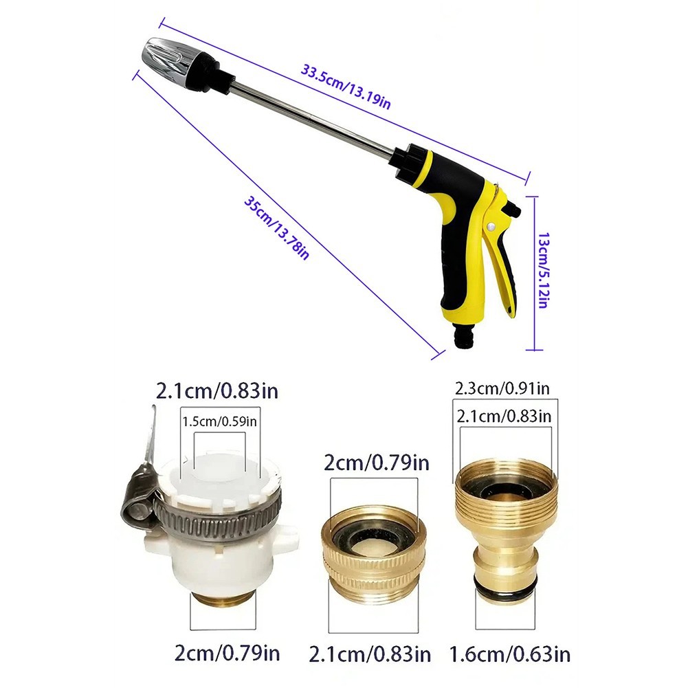 Water Pistol with 360 Degree Rotation for Efficient Car and Garden Use