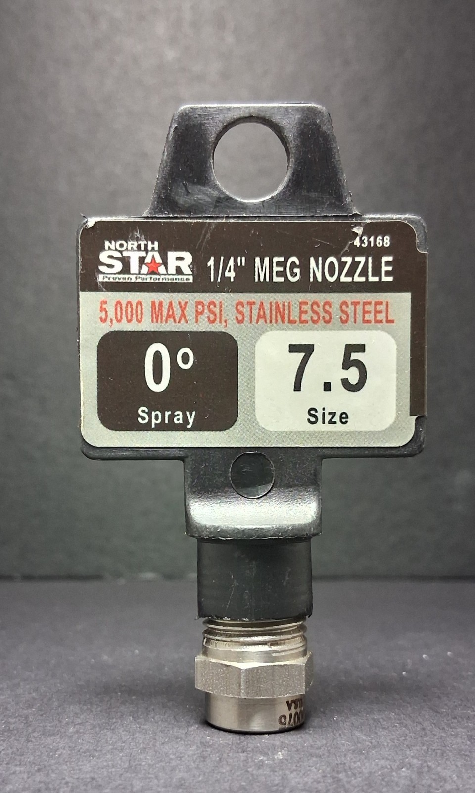 USA Meg 00075 Jetwash 0°, Size 7.5 Pressure Washer Spray Nozzle 1/4″ NPT S/S