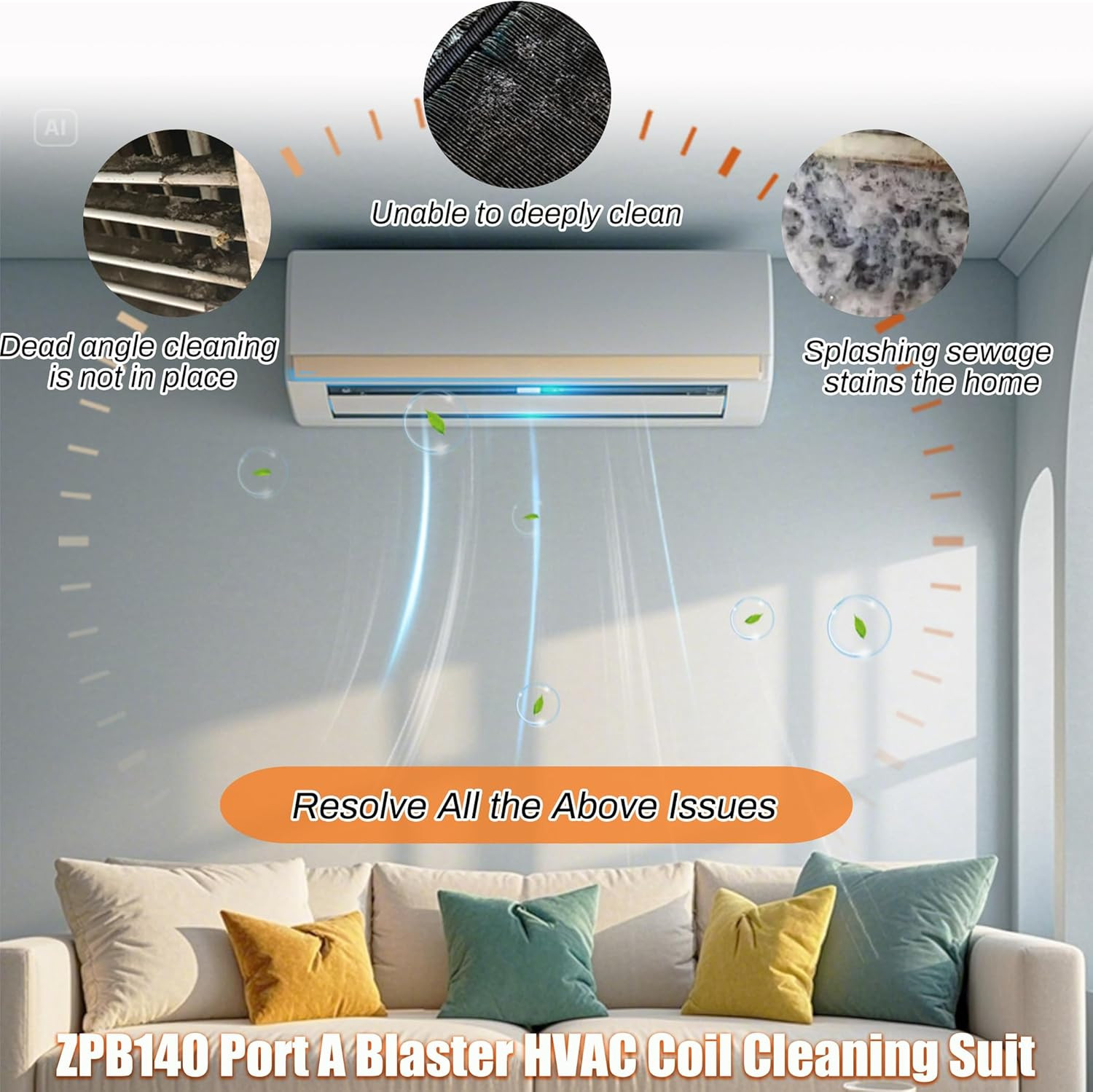Updated ZPB140 Port a Blaster HVAC Coil Cleaning, Portable Pressure Washer, Coil