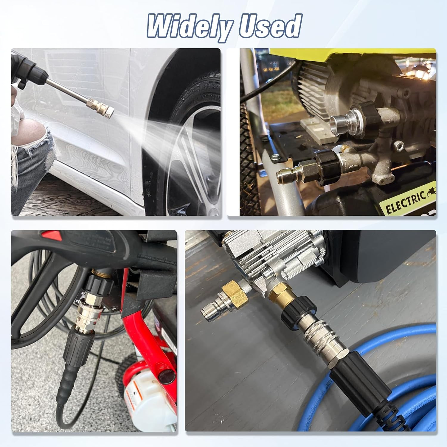 Pressure Washer Quick Connect Kit, M22-14Mm to 3/8″ Male Female Quick Disconnect