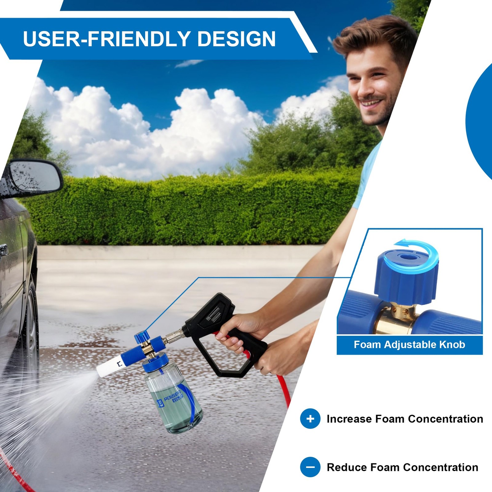 Foam Cannon Pro, Wide Mouth Soap Cannon for Power Washer, Car Wash High Press…