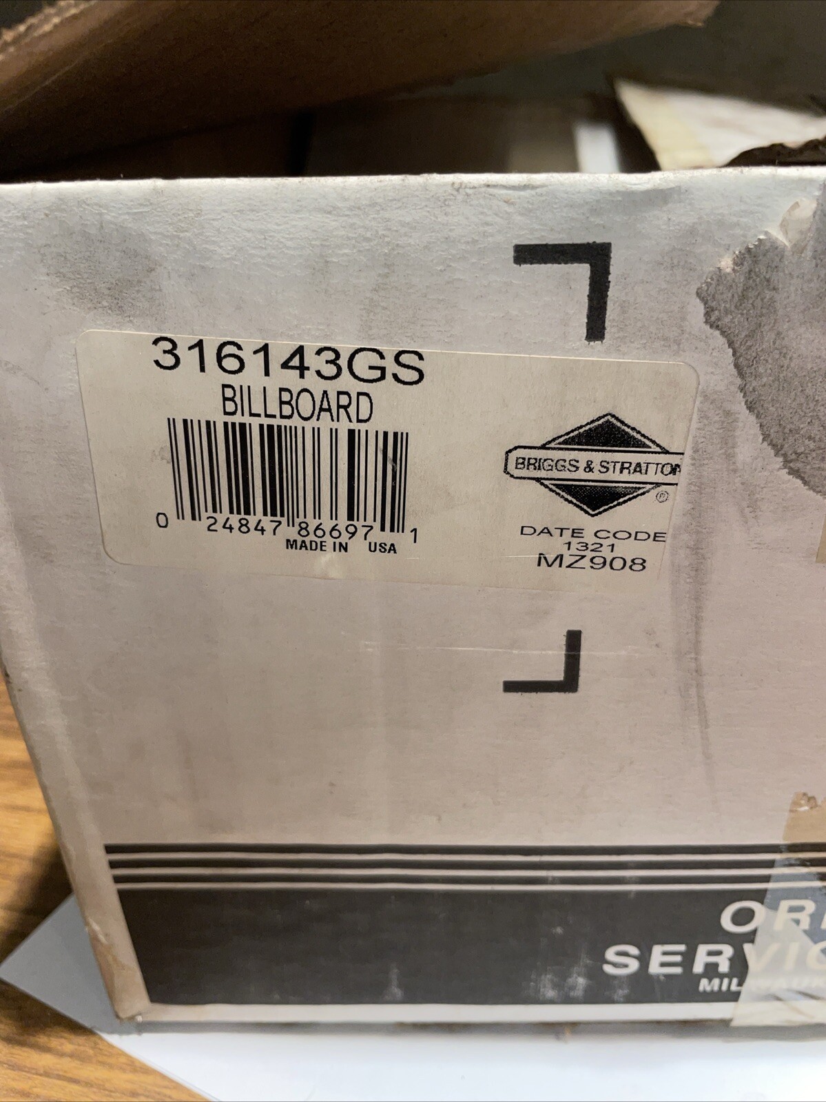 Briggs & Stratton 316143GS Billboard OEM NOS 020501-00 Pressure Washer