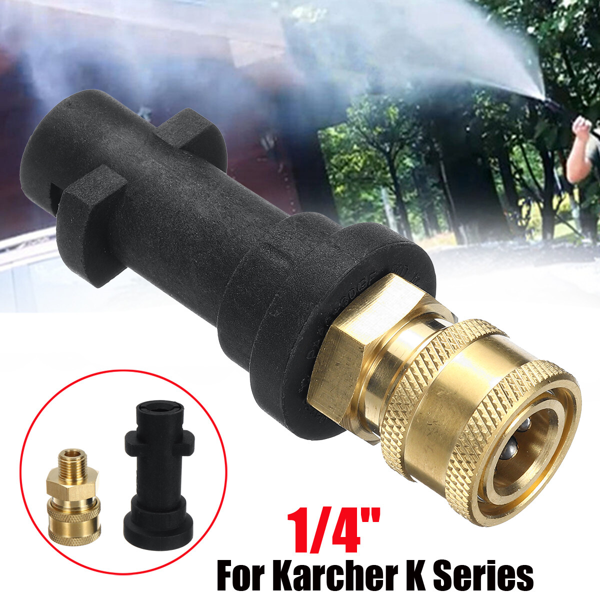 Pressure Washer Gun Adapter 1/4″ Quick Connect For S10 Karcher K2 K3 K4 K5 K6 K7