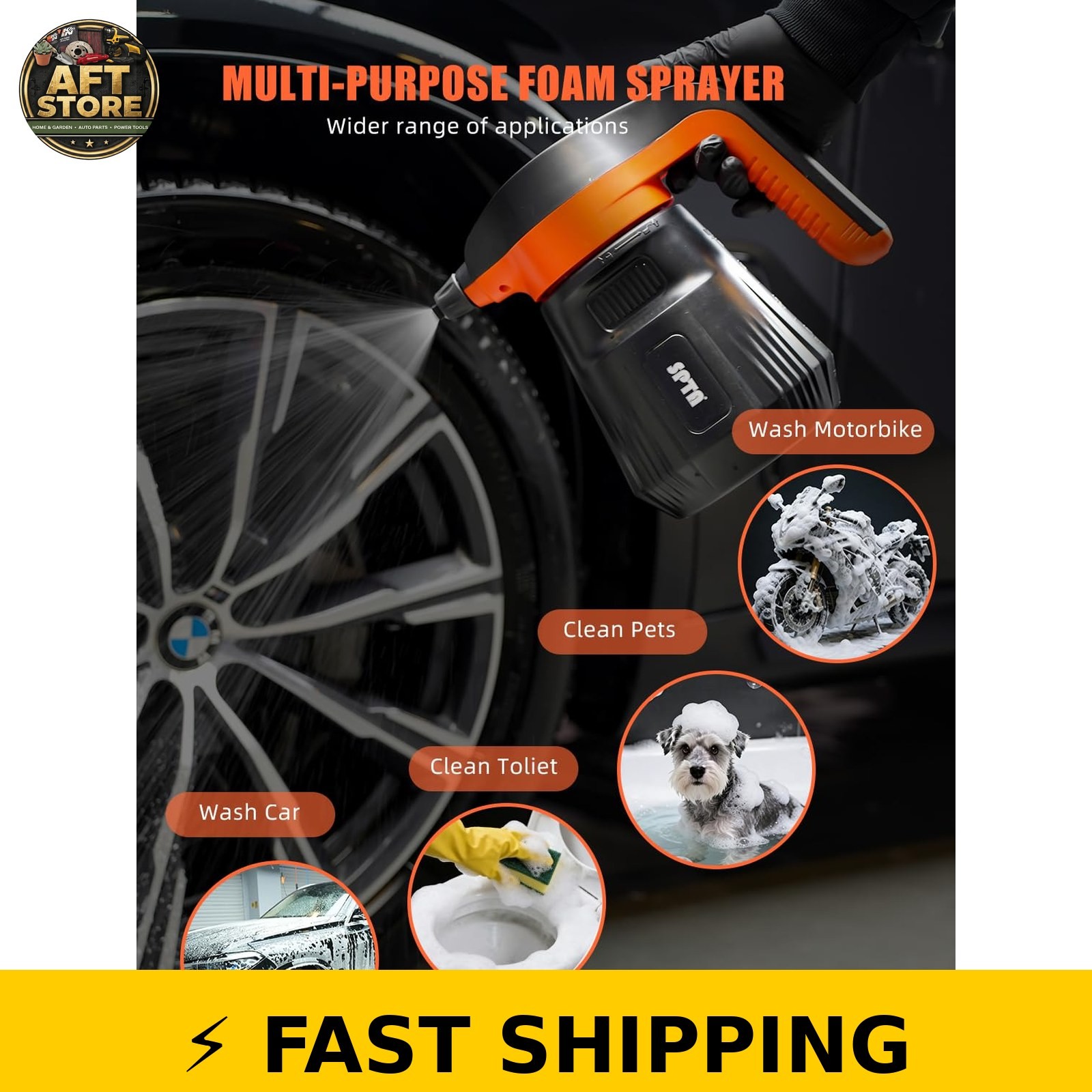 SPTA 2.25L Electric Foam Sprayer for Car Wash with Shampoo