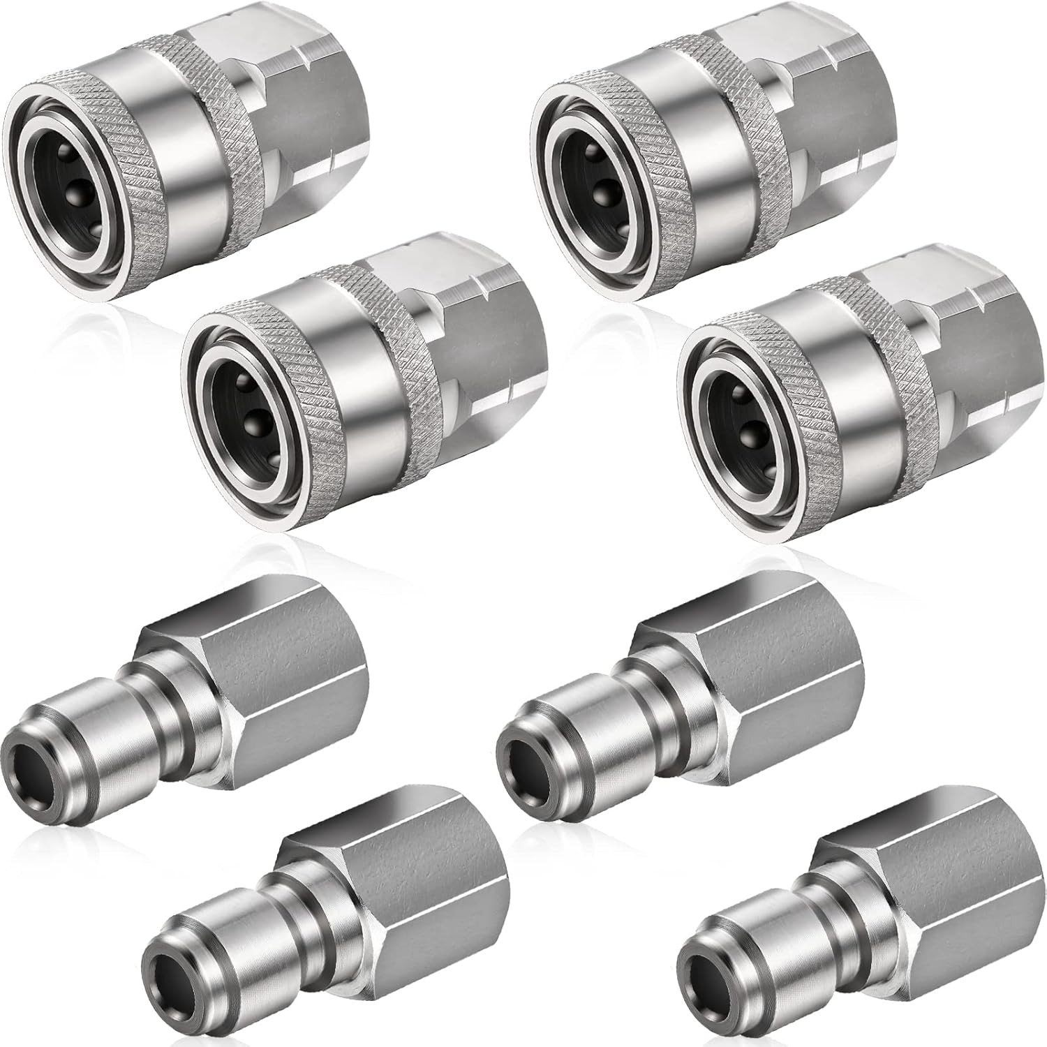 4pcs 3/8″ NPT Stainless Steel Male and Female Quick Connector Pressure Kit