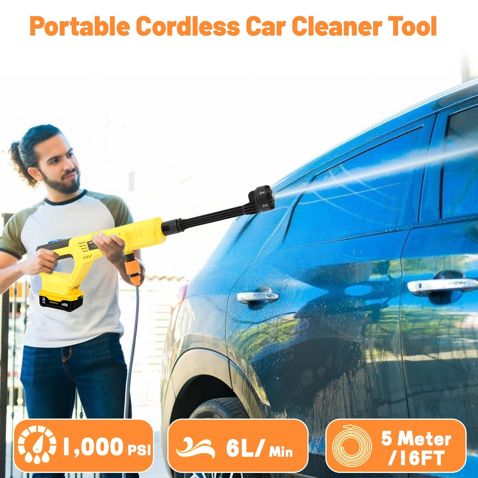 Cordless Cleaner Tool for Dewalt 20V Max Battery, Portable Handheld Car Clean…