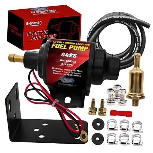 Gasoline Electric Fuel Pump 2-3.5PSI 28 GPH for Gasoline + 6.56FT Fuel Line