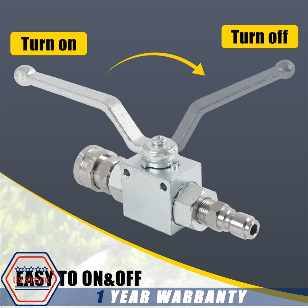 3/8″ Ball Valve 4500 PSI 3/8″ fitting Female Out NEW For Pressure Washers Max
