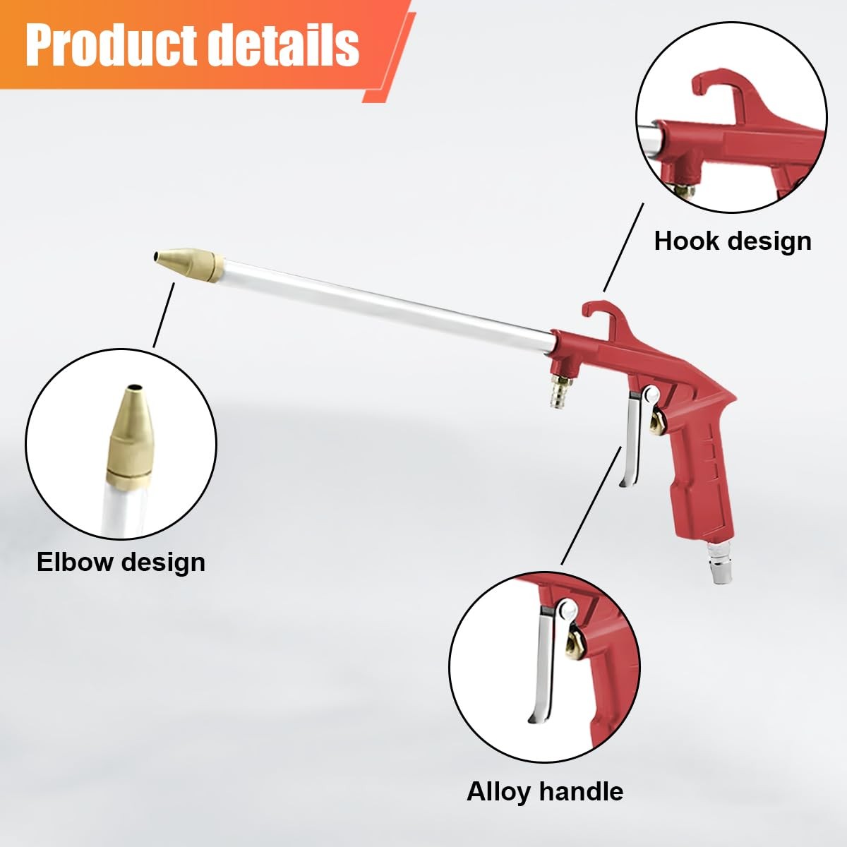 Air Engine Cleaning Spray Gun with 4Ft Hose- High Pressure Pneumatic Cleaning…