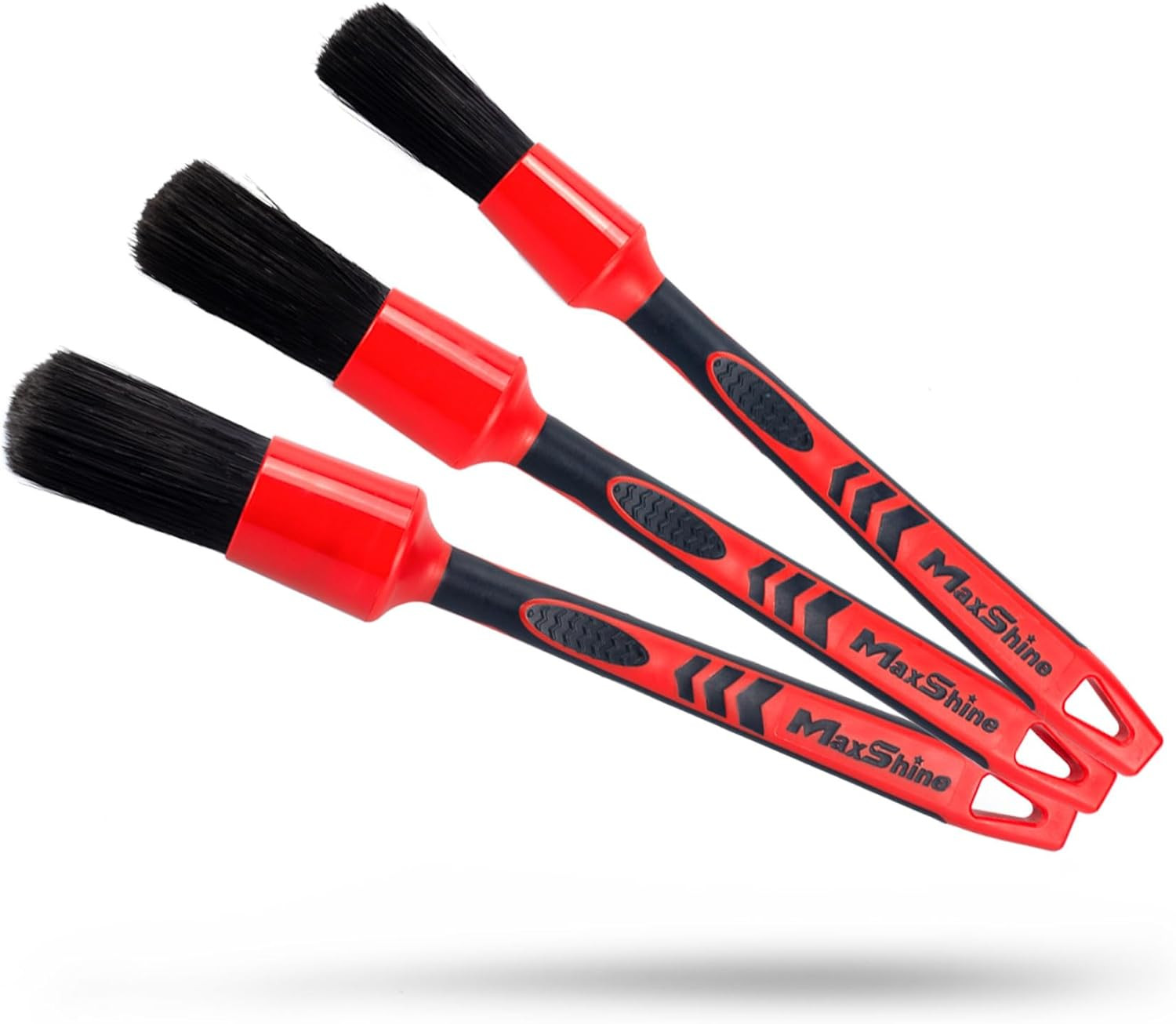 Universal Red & Black Combo Detailing Brush – Versatile Brush for Interior & Ext