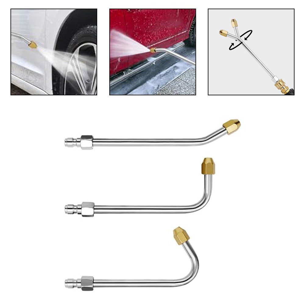 Robust 3 Piece Car Wash System Stainless Steel High Pressure Accessories