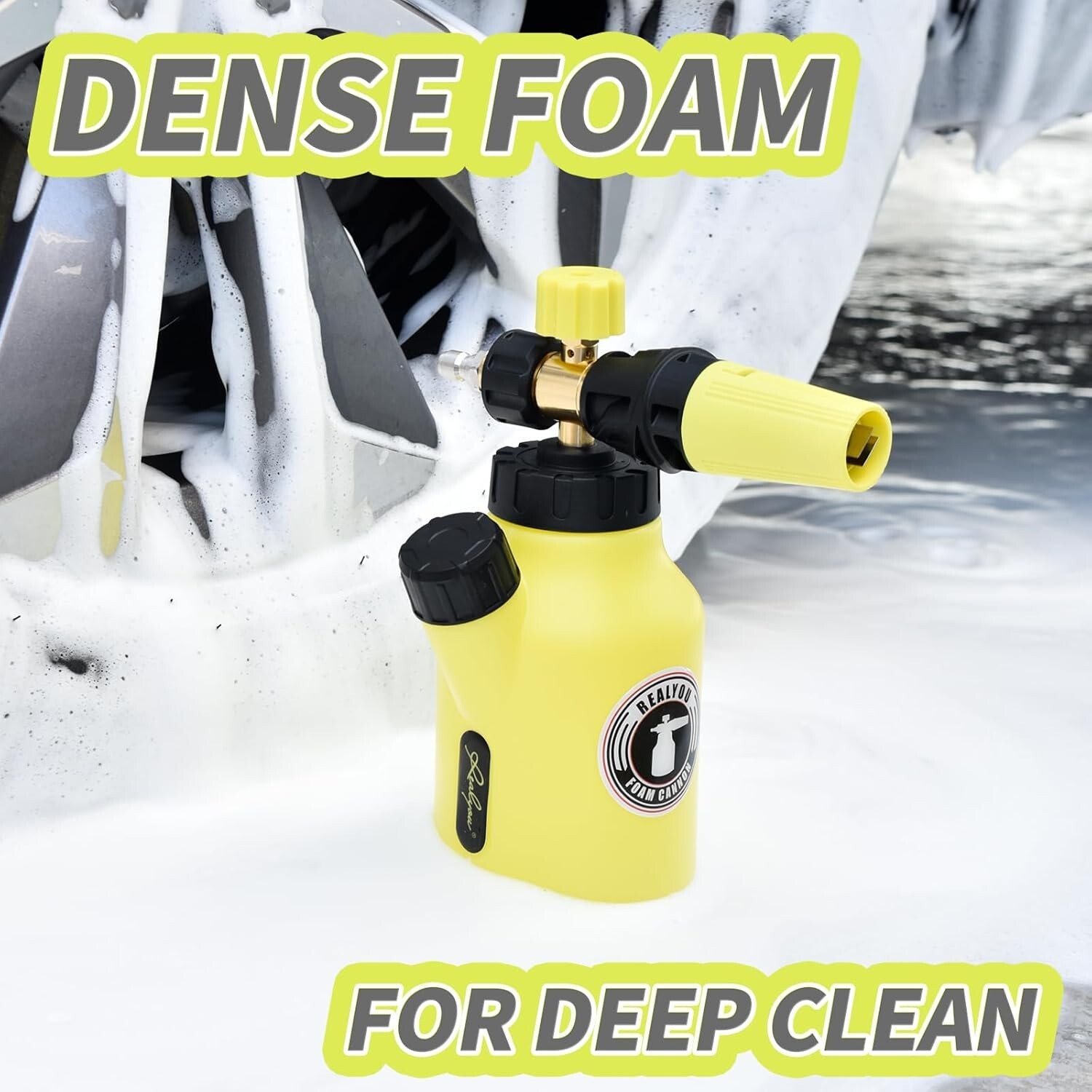 Foam Cannon up to 4500 PSI, Pressure Washer Foam Cannon w/ 1/4” Quick Connector